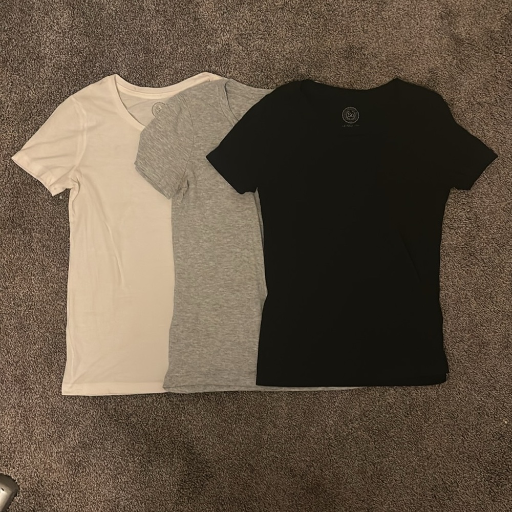 3-pack scoop-neck tees.